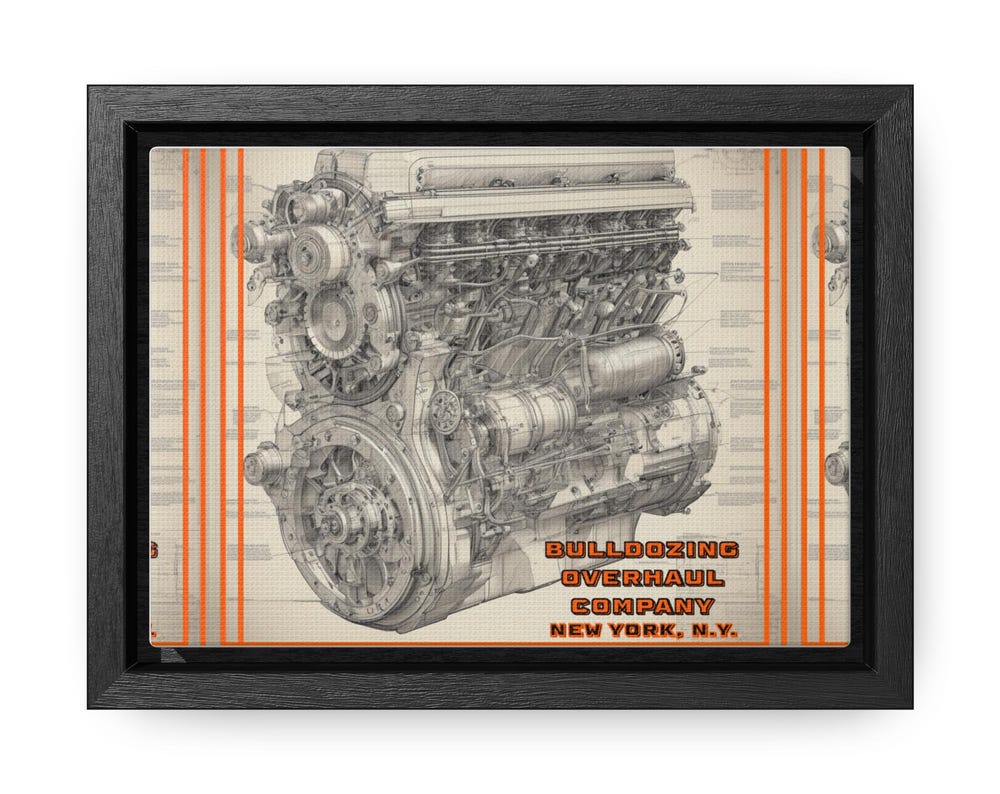Bulldozing Overhaul Company Gallery Canvas Wraps, Horizontal Frame