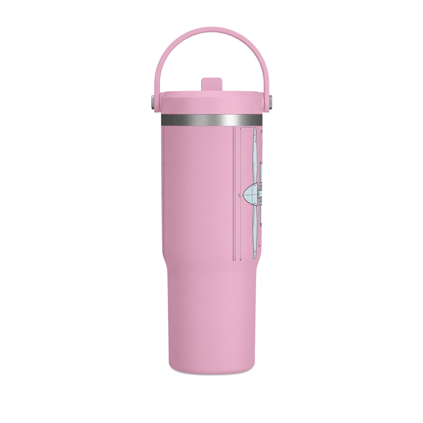 32oz Nomad Tumbler — Industrial Blueprint Travel Mug (Insulated)