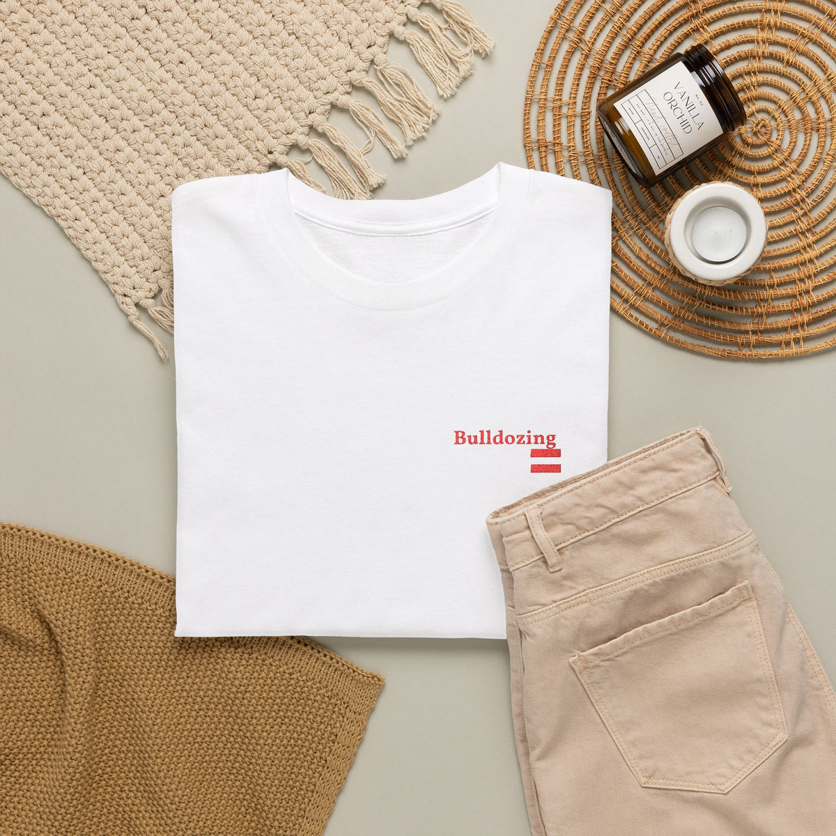 Bulldozing USA Tee | Construction Text Graphic T-Shirt
