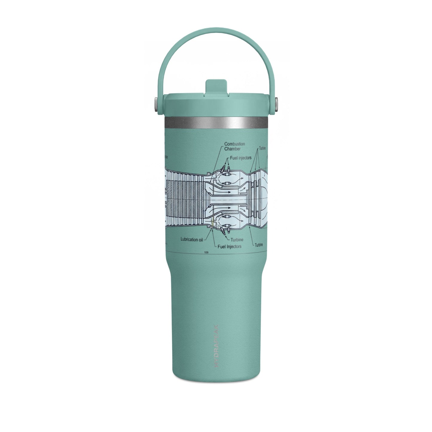 32oz Nomad Tumbler — Industrial Blueprint Travel Mug (Insulated)