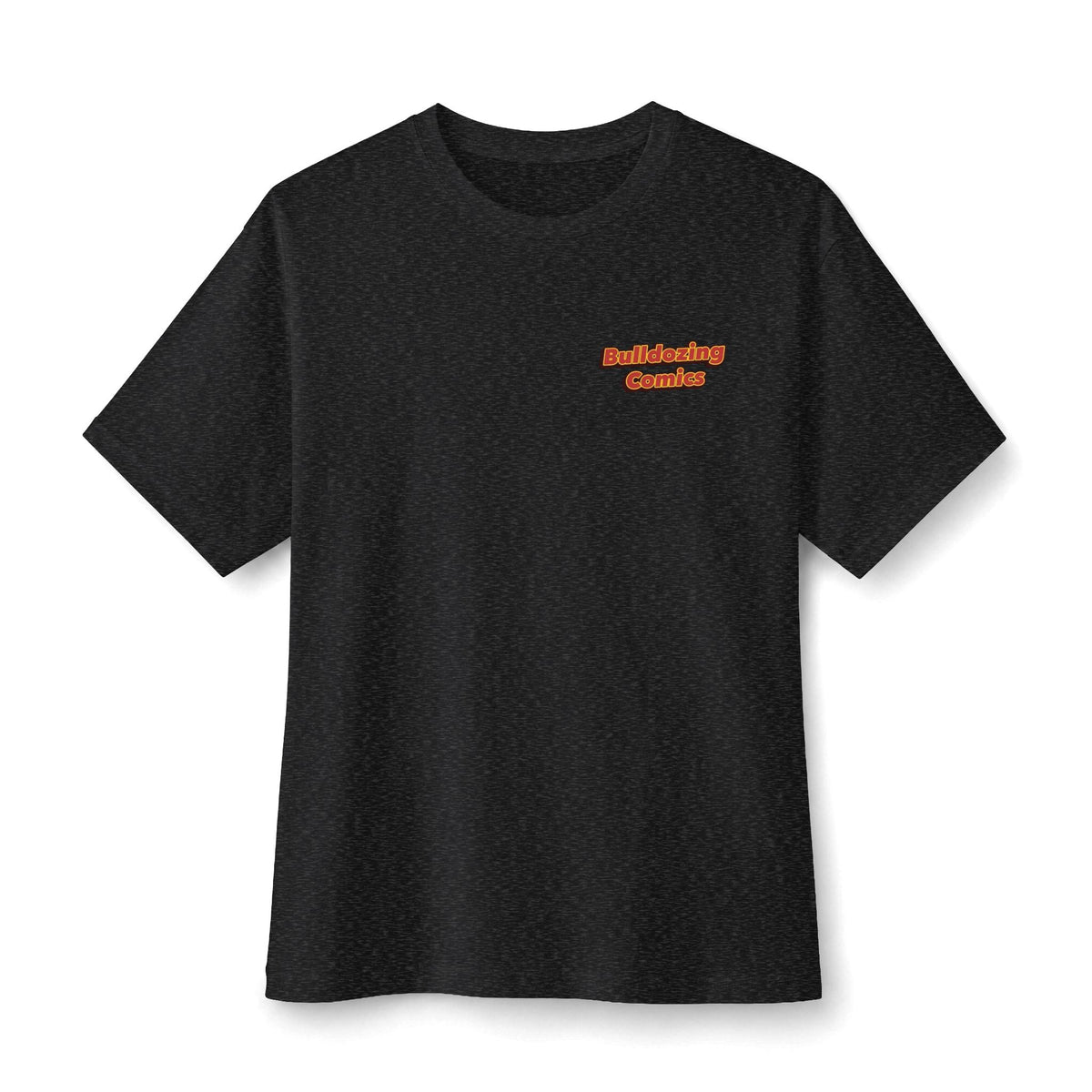 Bulldozing Comics Tee | Small Chest Logo, Vintage Comic Text