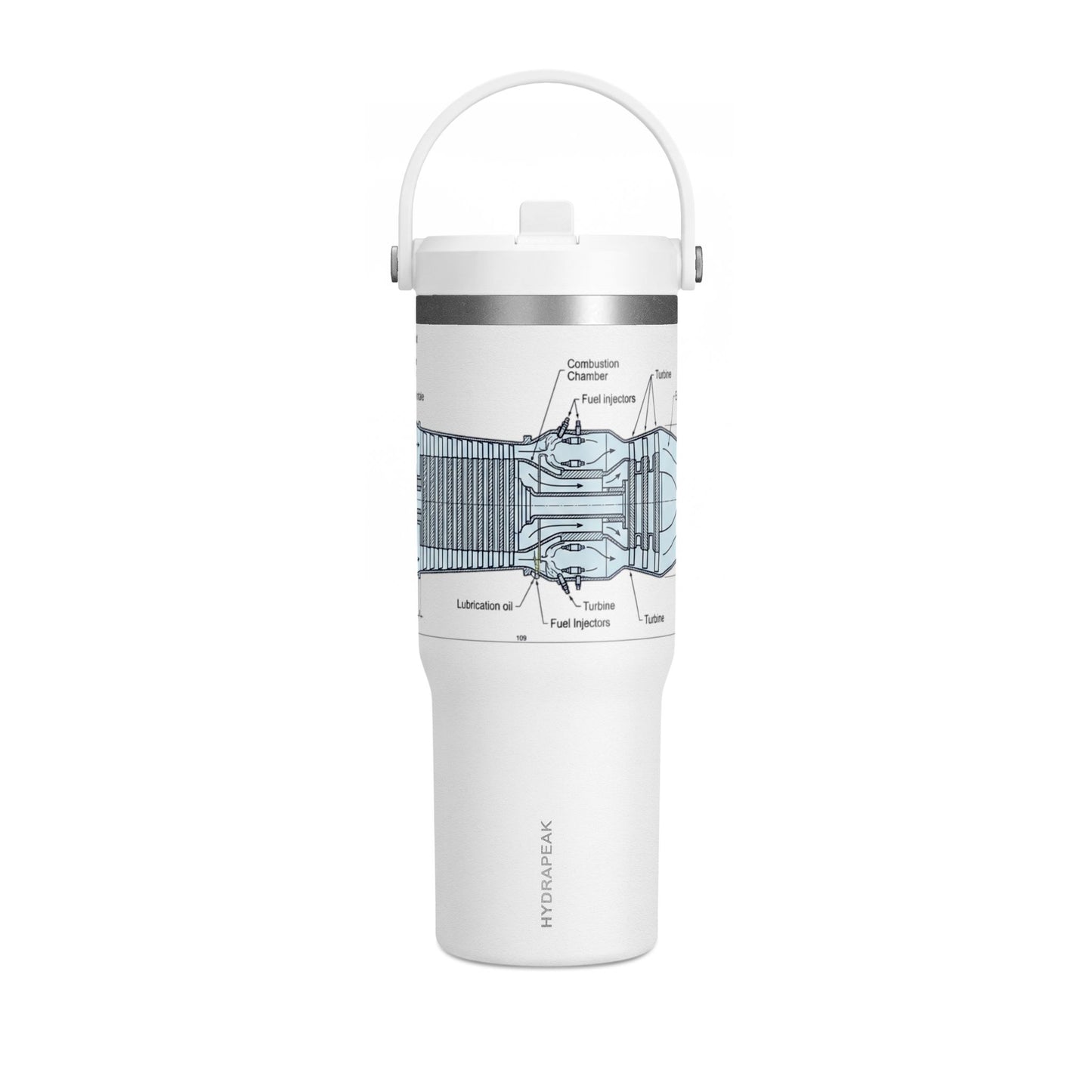 32oz Nomad Tumbler — Industrial Blueprint Travel Mug (Insulated)
