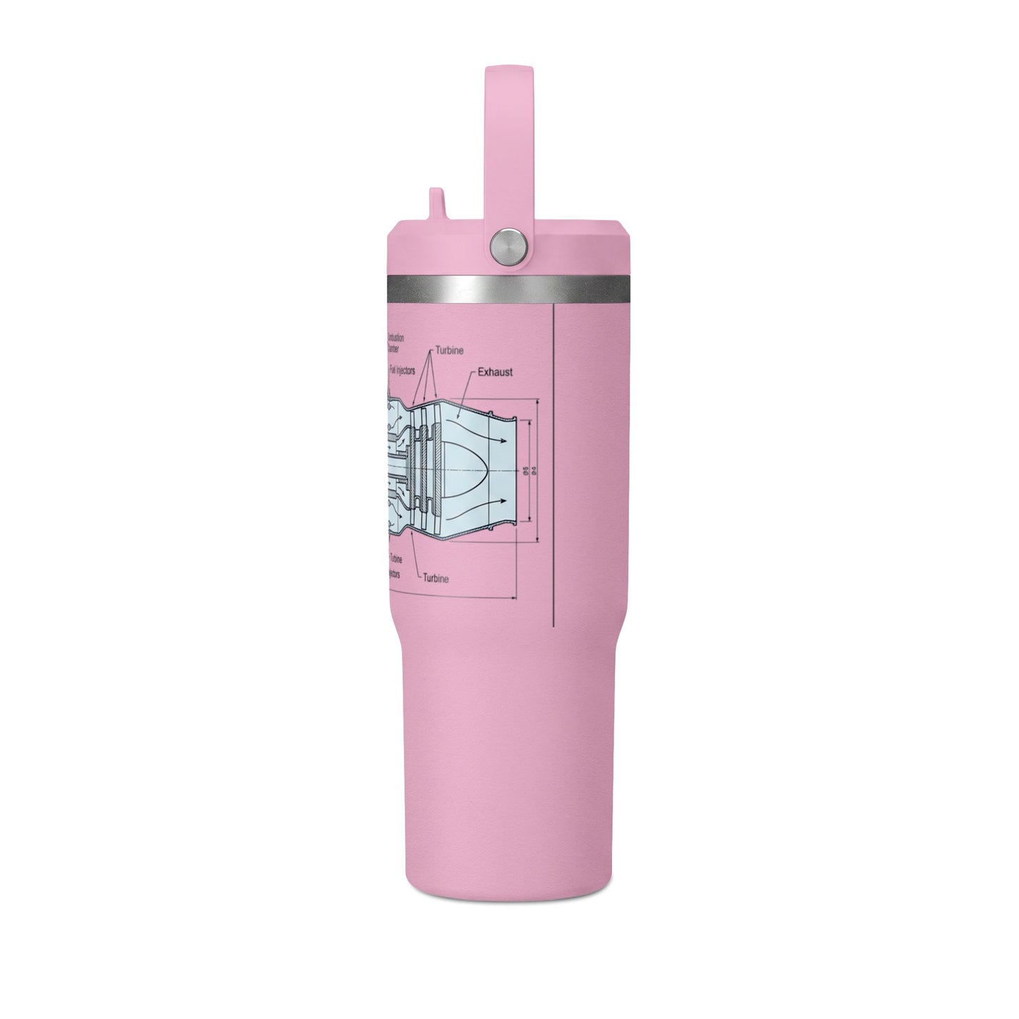 32oz Nomad Tumbler — Industrial Blueprint Travel Mug (Insulated)