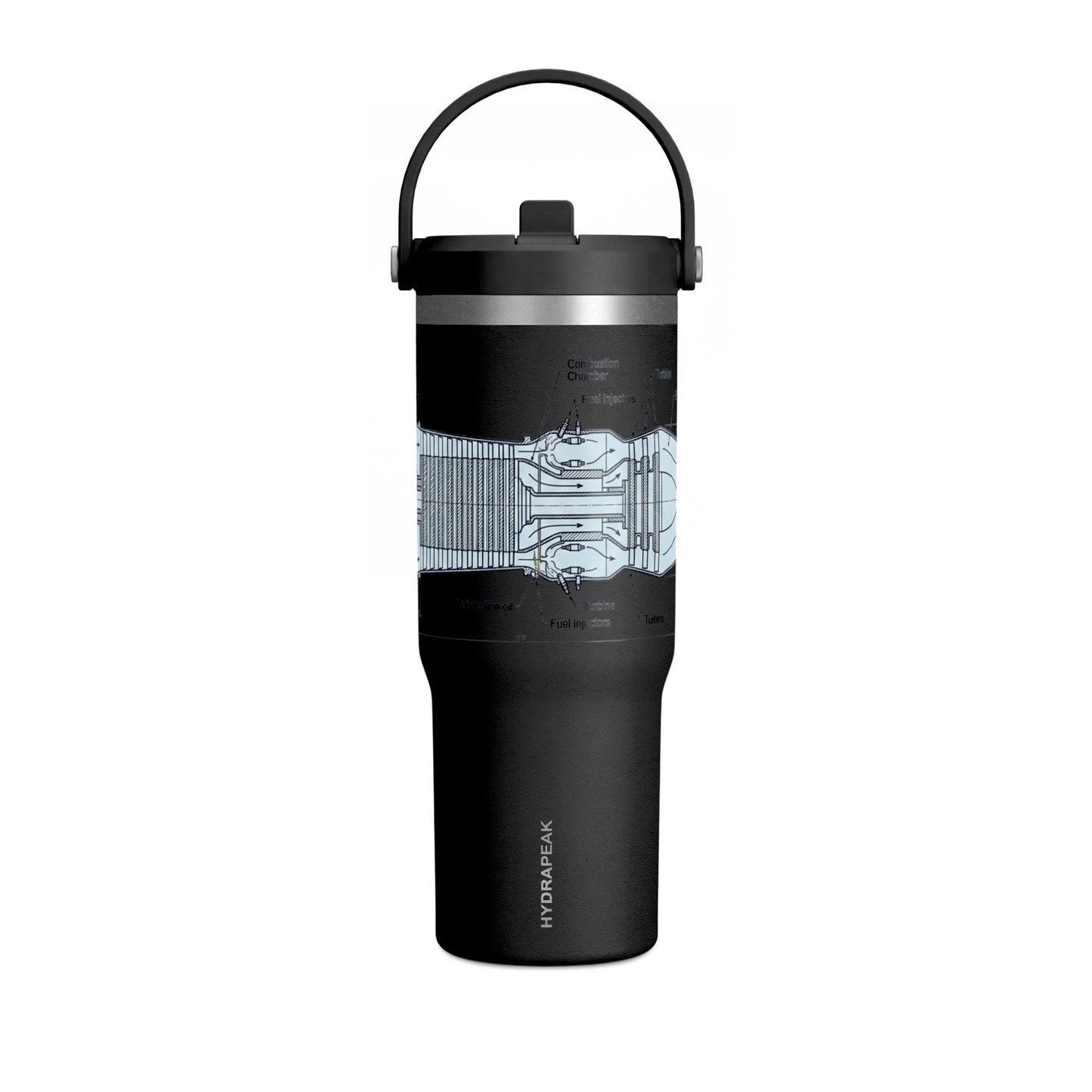 32oz Nomad Tumbler — Industrial Blueprint Travel Mug (Insulated)