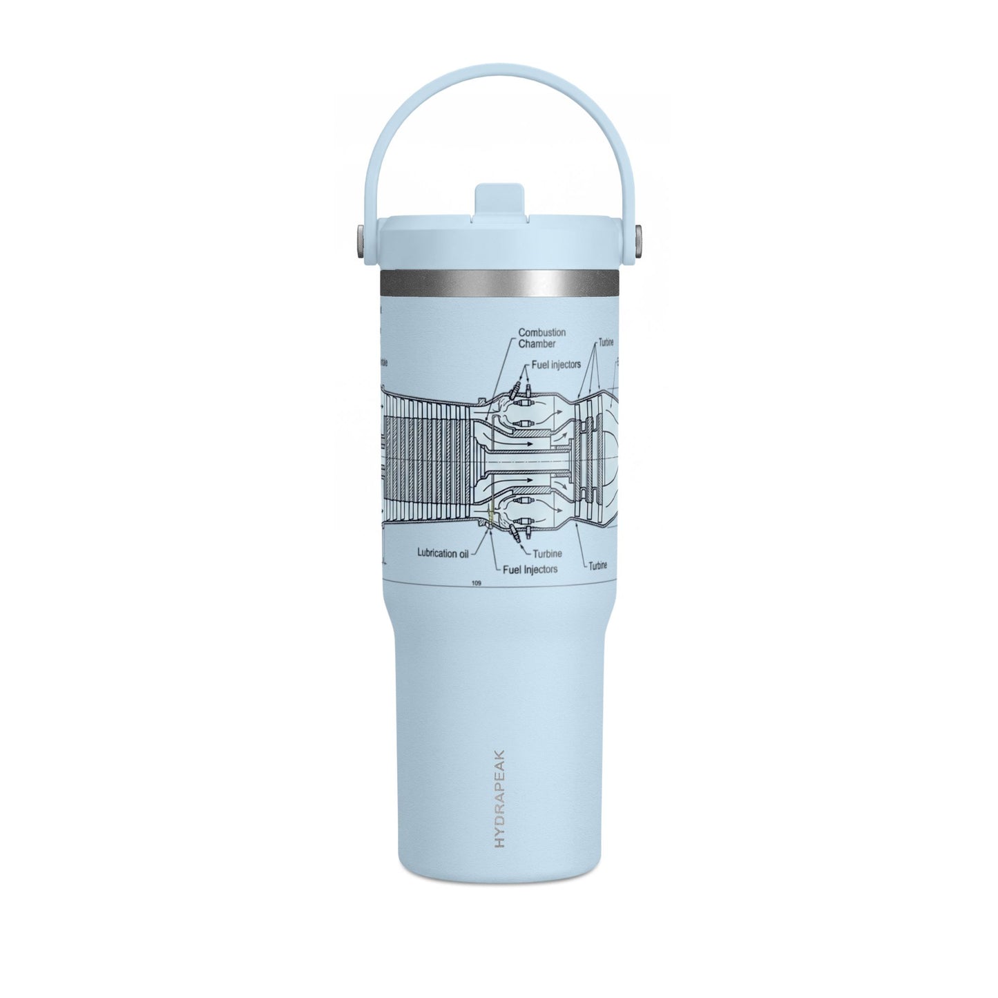 32oz Nomad Tumbler — Industrial Blueprint Travel Mug (Insulated)