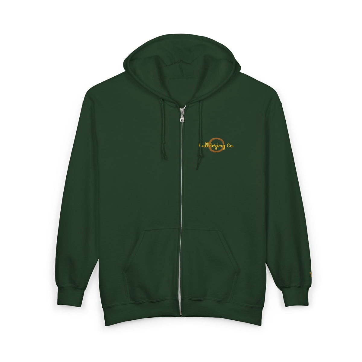 Bulldozing co. Logo Zip Hoodie | Full-Zip Sweatshirt