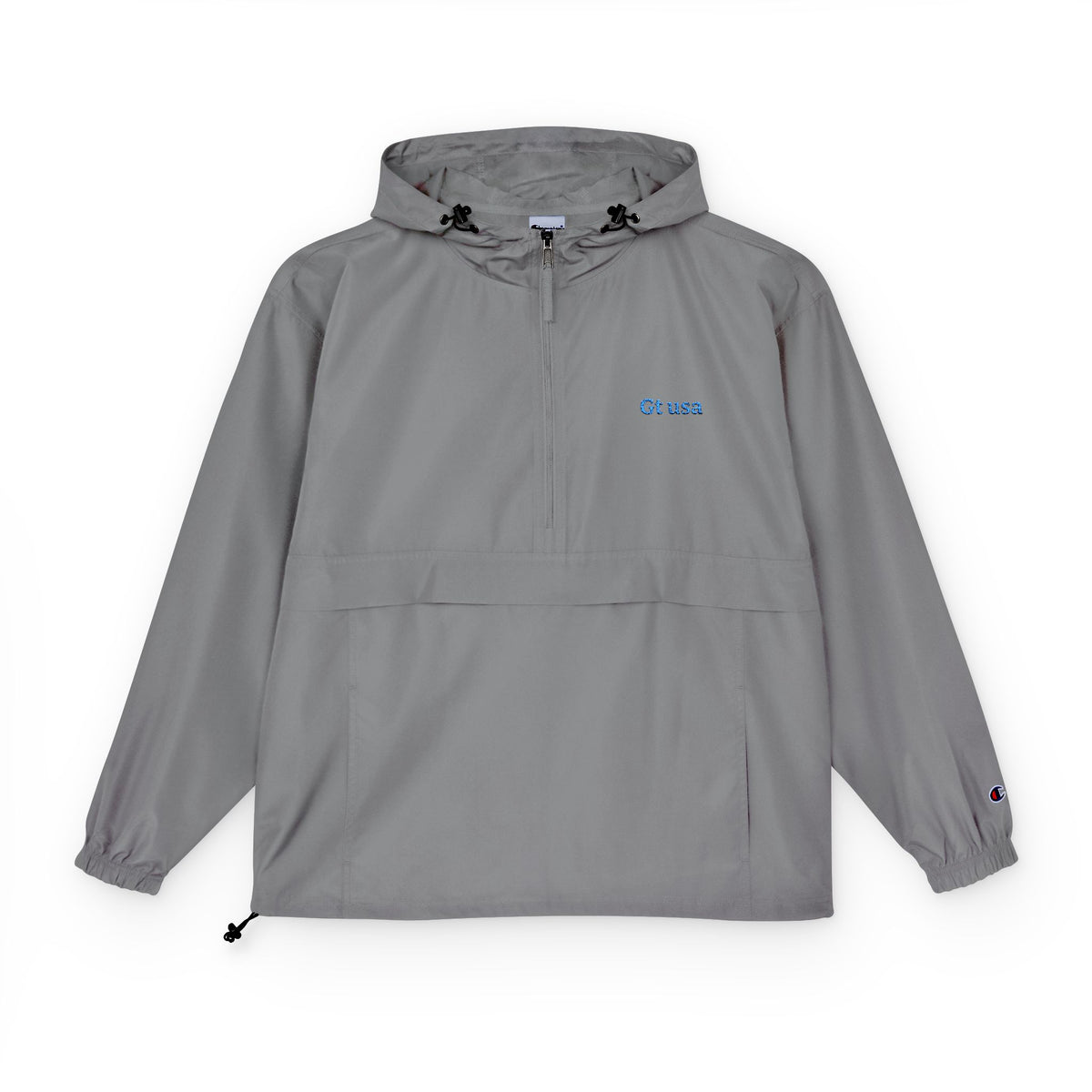 Champion Logo Anorak Jacket | Packable Hooded Windbreaker