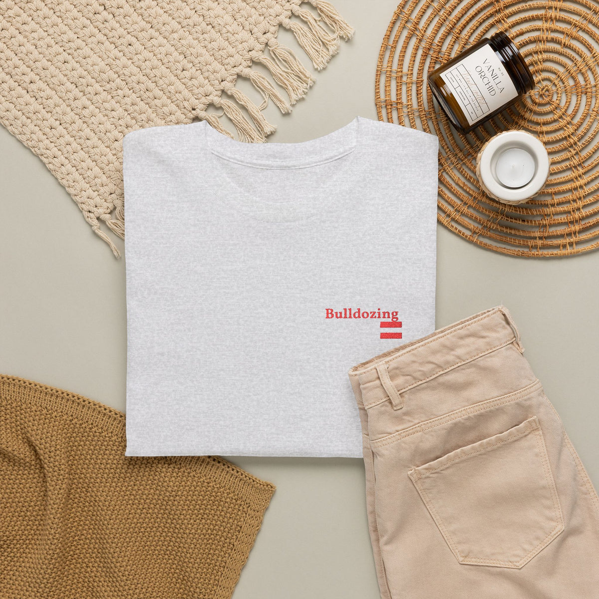 Bulldozing USA Tee | Construction Text Graphic T-Shirt