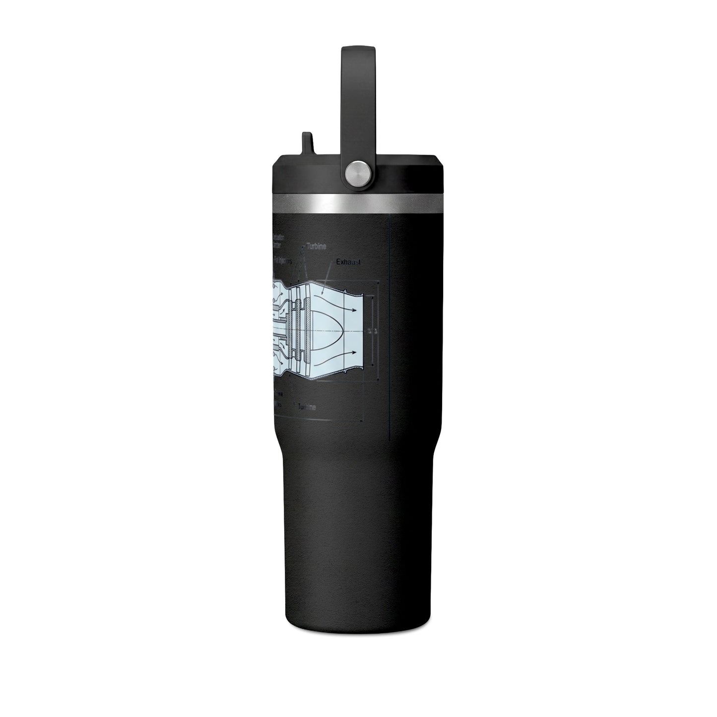 32oz Nomad Tumbler — Industrial Blueprint Travel Mug (Insulated)
