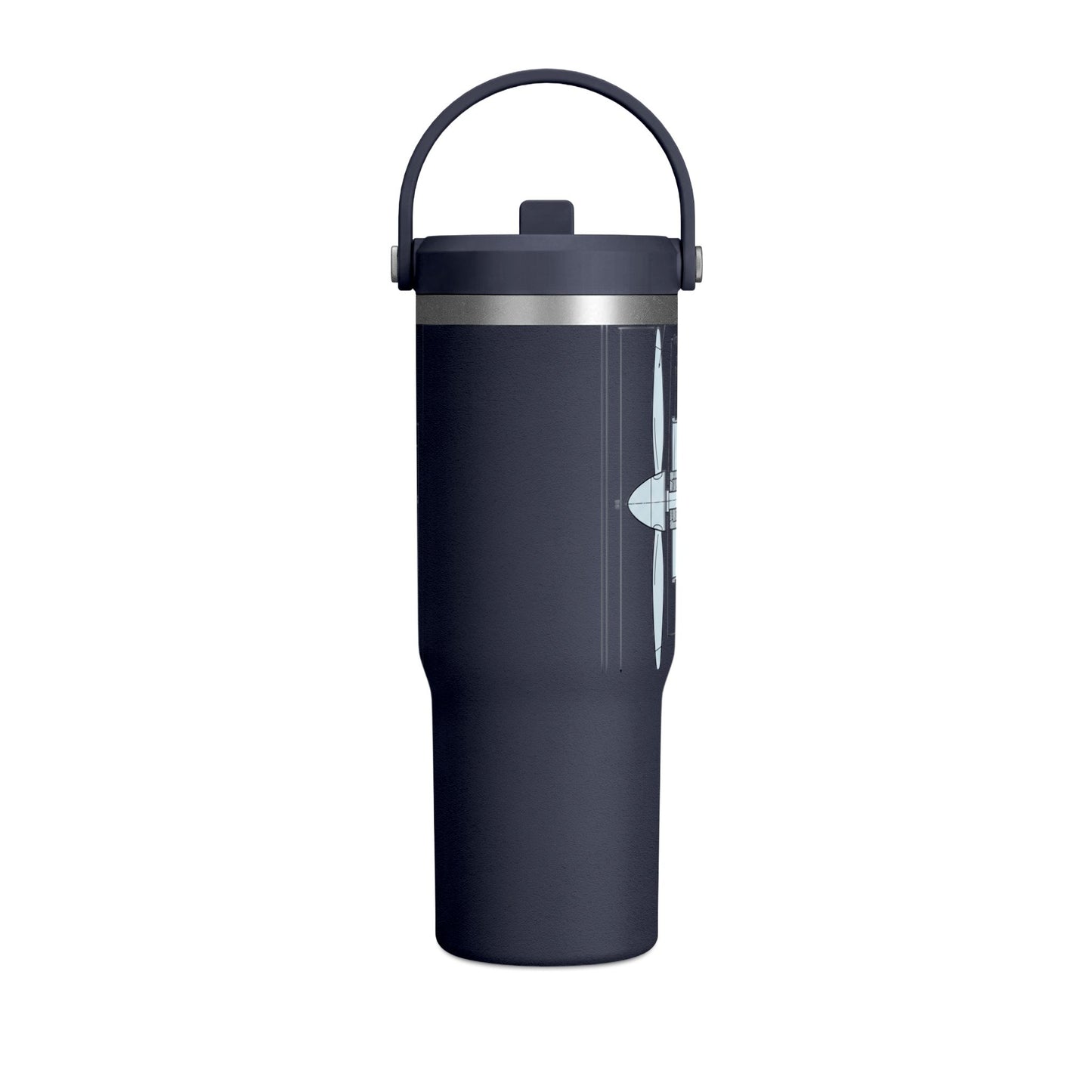 32oz Nomad Tumbler — Industrial Blueprint Travel Mug (Insulated)