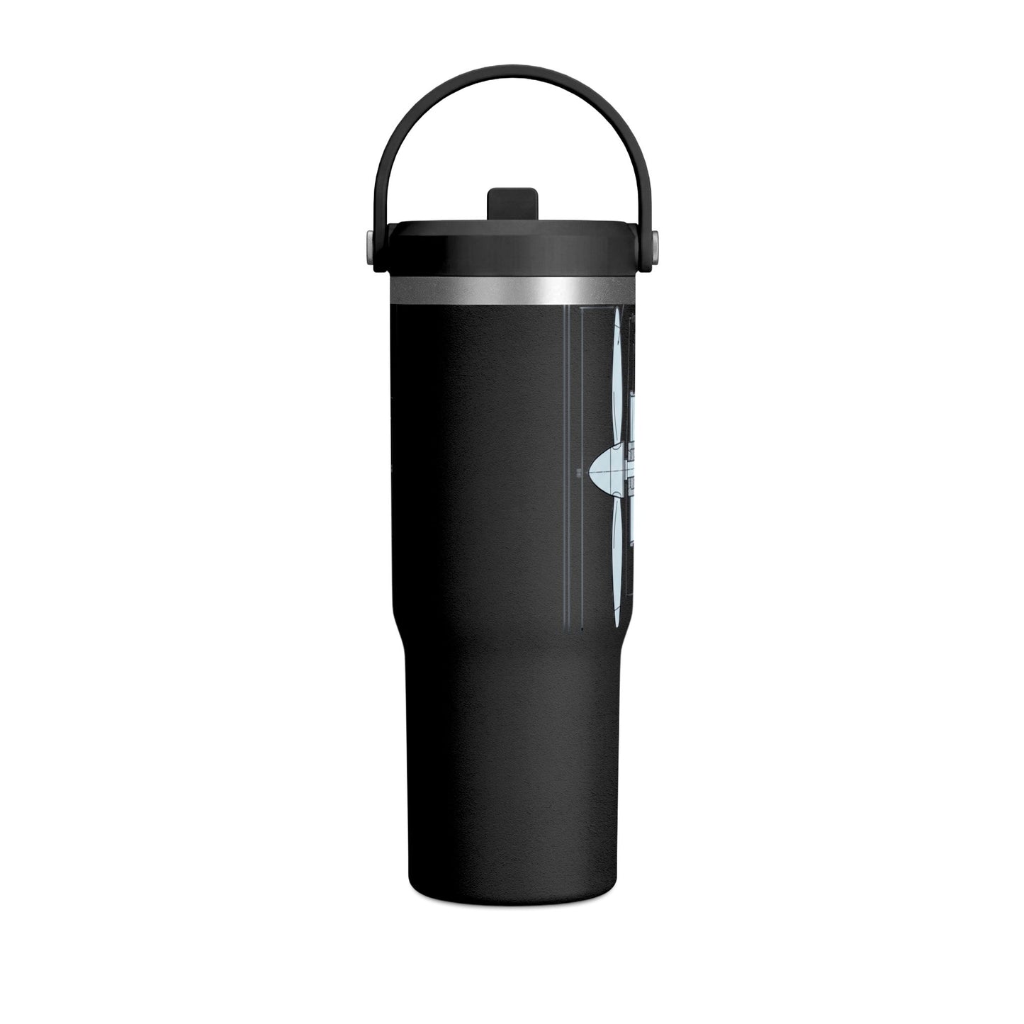 32oz Nomad Tumbler — Industrial Blueprint Travel Mug (Insulated)