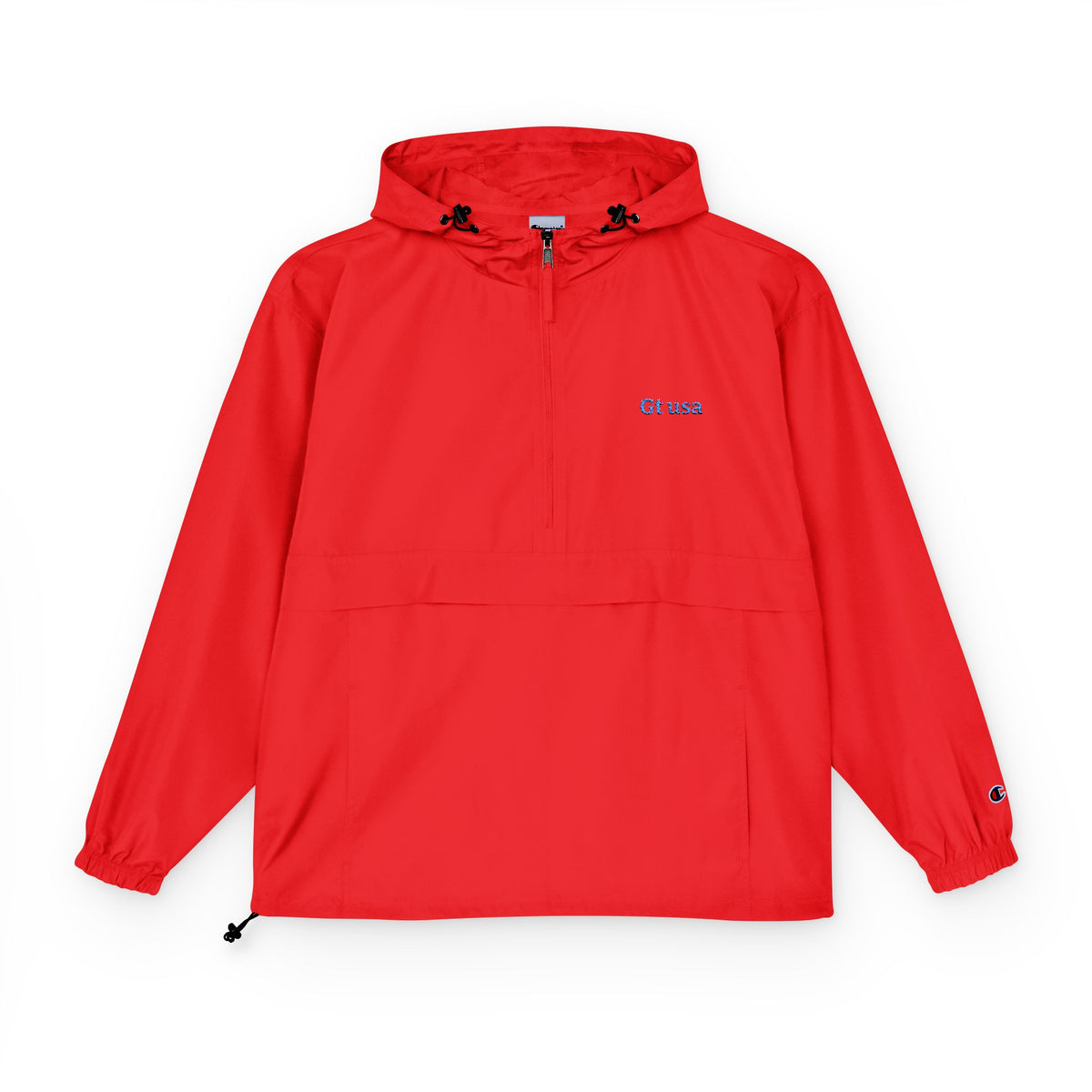 Champion Logo Anorak Jacket | Packable Hooded Windbreaker