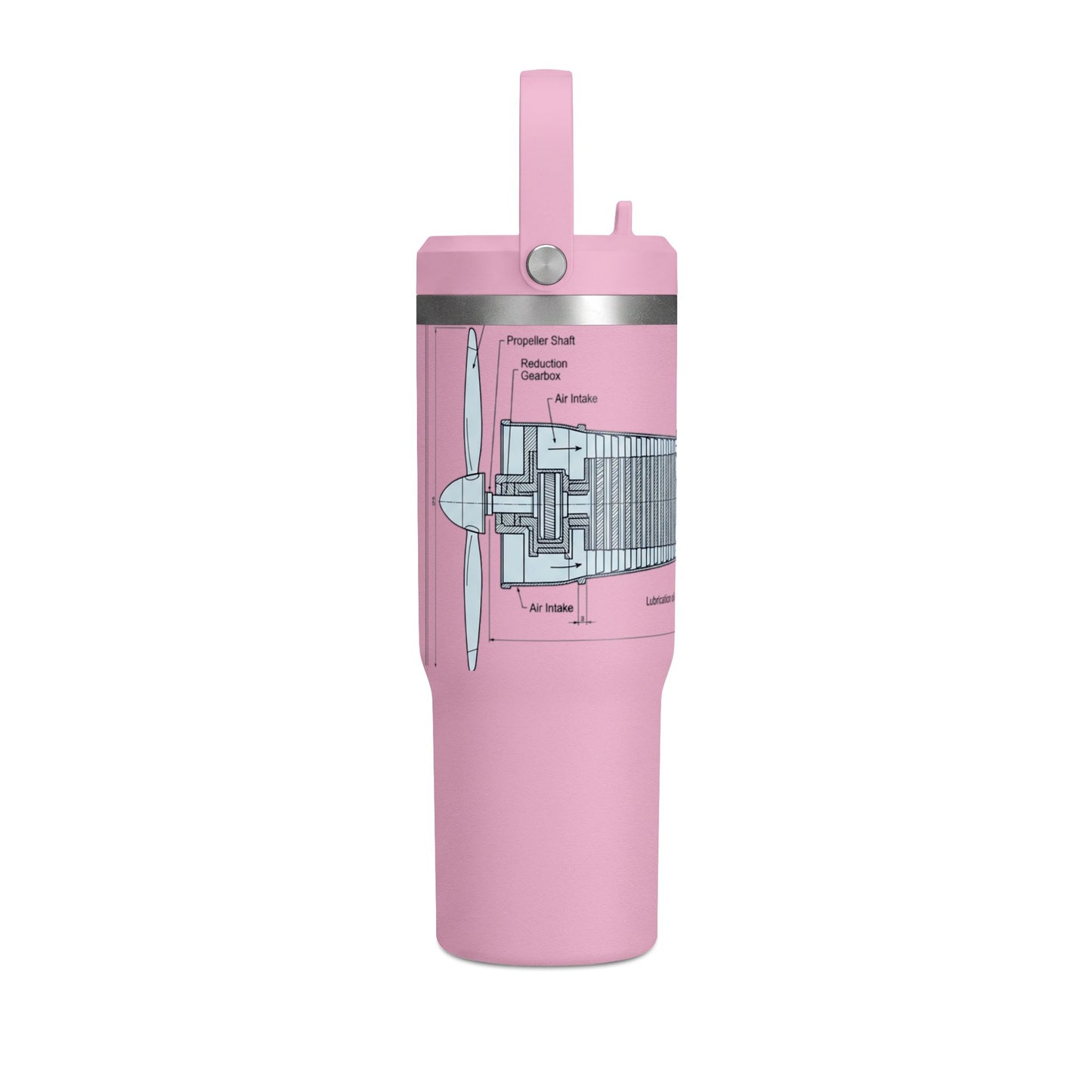 32oz Nomad Tumbler — Industrial Blueprint Travel Mug (Insulated)